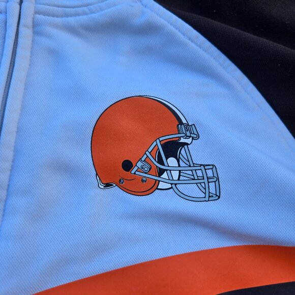 🏈🧡🤎Cleveland Browns full zip jacket Reebok NFL - Picture 2 of 5